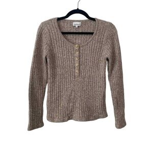 Heart loom Ribbed Knit Sweater